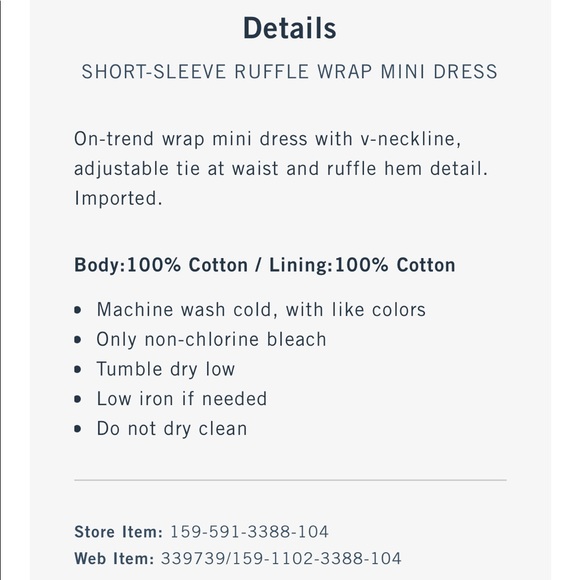 [A&F] Ruffle Wrap Dress - Picture 3 of 3